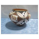 Singed L. Concho Acoma Polychrome Jar Pottery 8'