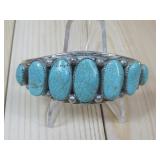 Laura J Dabbs & Sons Turq Cuff Bracelet See;