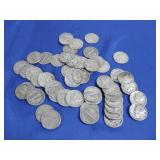 Fifty Silver Mercury Dimes 90% Silver