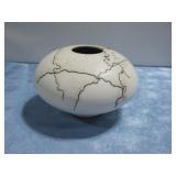 Signed Horsehair Pottery 4' Tall