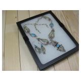 N/A Golden Hills Turq Set In S.S Lariat Set See;