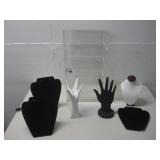 Various Jewelry Displays & Acrylic Case See Info