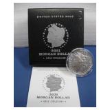 Silver 2021-D Morgan Dollar In Box W/COA