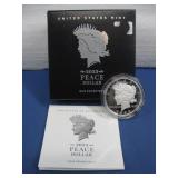 Silver 2023-S Peace Dollar In Box W/COA