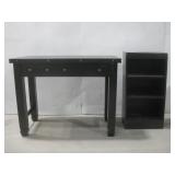 Table W/Drawers & Wooden Shelf See Info