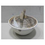 Japanese Style Clay Pot & Lid W/Wooden Handle