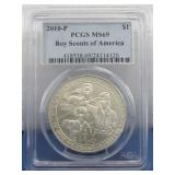 Silver Commemorative 2010-P Dollar Boy Scouts See