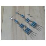 N/A S.S. Chandelier Needlepoint Turq Earrings See