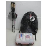 NWT Swiss Gear Bag & Trekking Poles, First Aid Kit