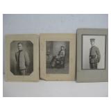 Three Vtg B&W NM Military Institute Portraits