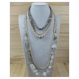 Five Fashion Costume Necklaces