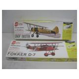 Two Vtg Sterling Model Flying Plane Kits Complete