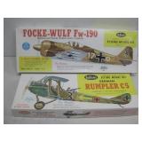 Two Vtg Guillows Flying Model Airplane Kits See