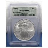 Fine Silver 1 Oz. Graded 2000 American See