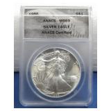 Fine Silver 1 Oz. Graded 1986 American See