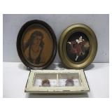 Antique Oval Wall Art W/Farmhouse Style Shadow See