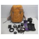 Caden Camera Backpack W/Canon EOS Rebel See