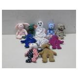 Ten Assorted Beanie Babies