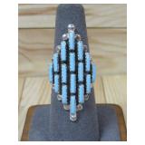 Zuni Petit Point S.S. Turq Ring Hallmarked G