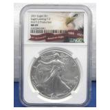 Fine Silver 1 Oz. 2021 Graded American See