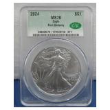 Silver 2024 Eagle $1 CAC Graded