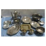 Silver Plated Dishes, Tea Pot & More