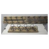 Three Wood/Metal Wine Racks 24' Long