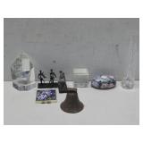 Metal Bell Horseshoe Nail Figures Pill Box & More