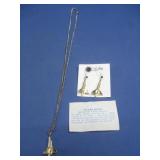 Smithsonian Space Shuttle Earrings & Necklace GF