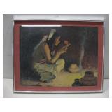 Framed Native American Printed Art 20' x 16'