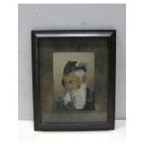 Vtg Framed Signed Original Art 12.5' x 15.5'