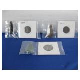 Indian Head Cent & V Nickel W/ Arrow Heads