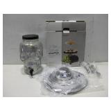 Three Tier Serving Tray W/ Skull Drink Dispenser