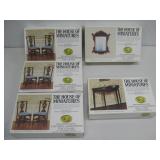 Five Vtg House Of Miniatures Dollhouse Furniture