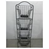Decorative Metal Four Basket Rack 15' x 11' x 4'