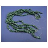 Six Malachite Chip Bead Strands 16' Each