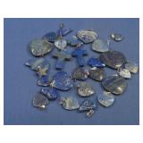 Twenty Six Assorted Blue Lapis Pendants