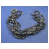 Five Blue Apatite Chip Bead Strands 16' Each