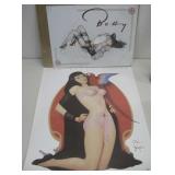 Two Vtg Betty Page Prints