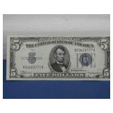 High Grade Uncirculated 1934 $5 Silver Certificate