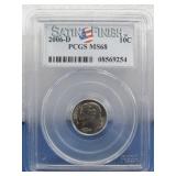 Graded 2006-D 10 Cent PCGS MS68