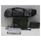 Vtg Military Ammo Boxes Ruger 4x32 Scope See Info