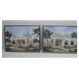 Two Vtg Water Color Paintings 16.25' x 12.25'