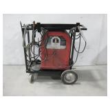 Lincoln Arc Welder On Rolling Metal Cart Works