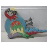 Handpainted Wooden Parrot Wall Hanging See Info