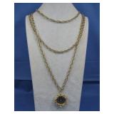 Vtg Hawthorne Wind Up Watch Necklace Untested