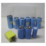 Ten Assorted Capacitors Various Sizes