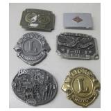 Six Assorted Belt Buckles