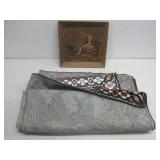 Vtg Copper Repoose Framed Art,Peacock Tapestry See