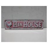 NIP Hen House Tin Sign 16' x 4'
